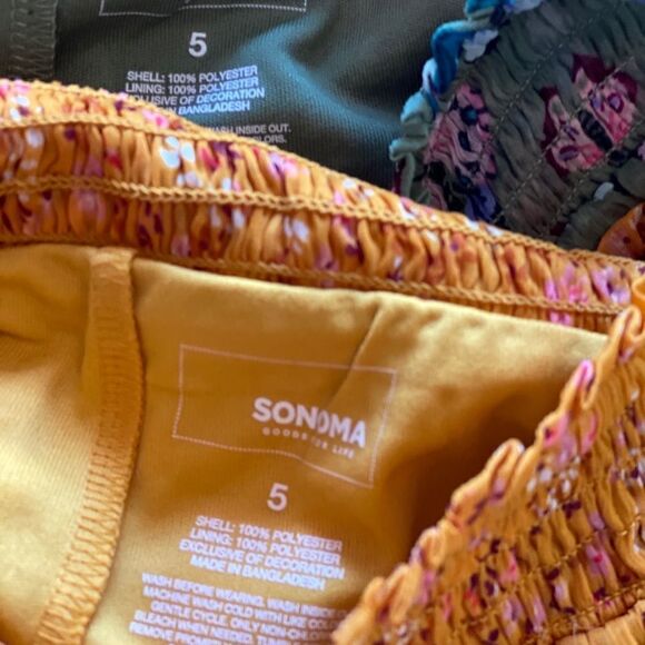 SONOMA FOR LIFE Smocked Tulip Hem Scooter Skirts 5 - Picture 6 of 6